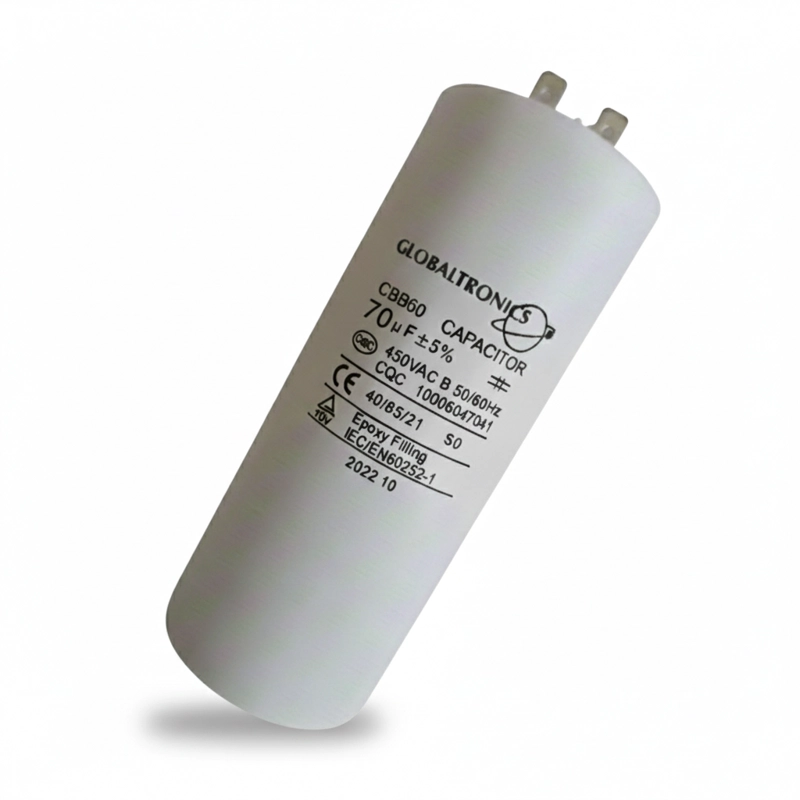 CONDENSADOR | CAPACITOR PERMANENTE C/TERMINAL 70UF | 450VAC | 50/60HZ - 3