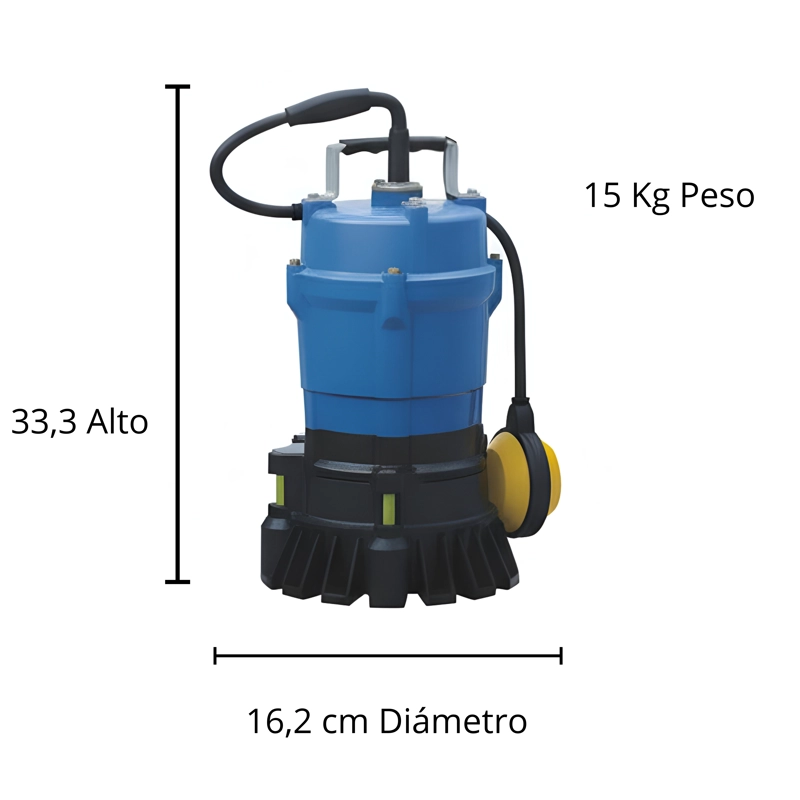 BOMBA SUMERGIBLE DRENAJE TSURUMI HSZ2.4S-50 | 0,5 HP, DESCARGA 2' | LODERA | AGUA TURBIA - 4
