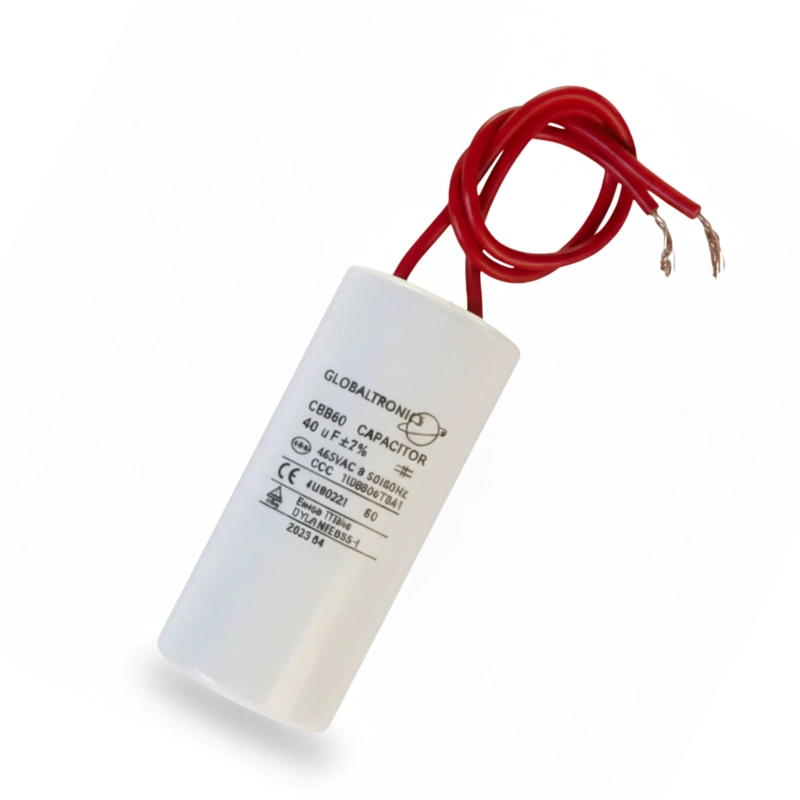 CONDENSADOR | CAPACITOR PERMANENTE CON CABLE | 40 UF | 450VAC | 50/60 HZ - 3