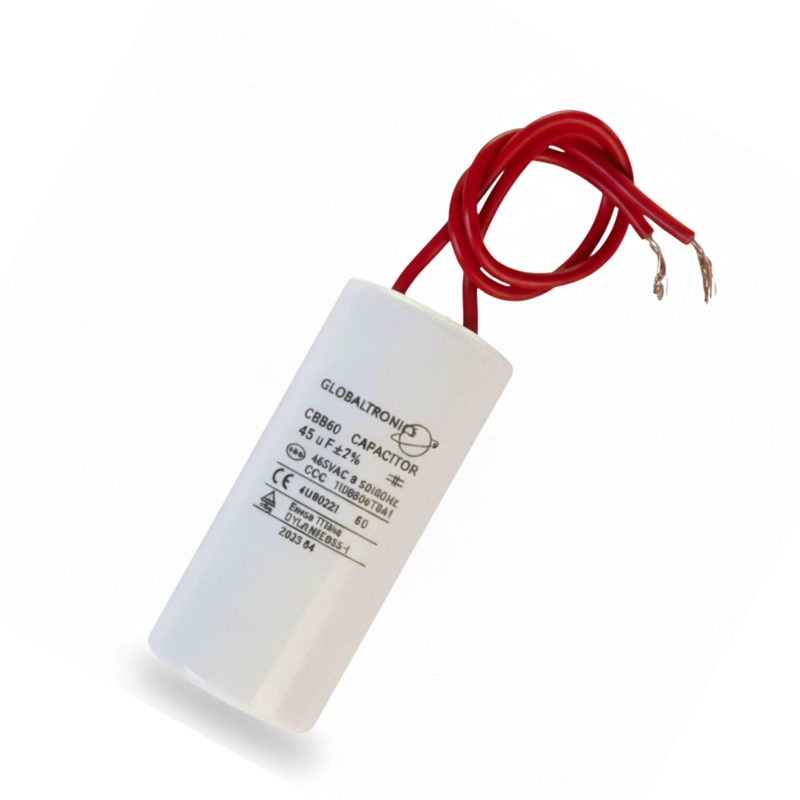 CONDENSADOR | CAPACITOR PERMANENTE CON CABLE | 45 UF | 450VAC | 50/60 HZ - 3
