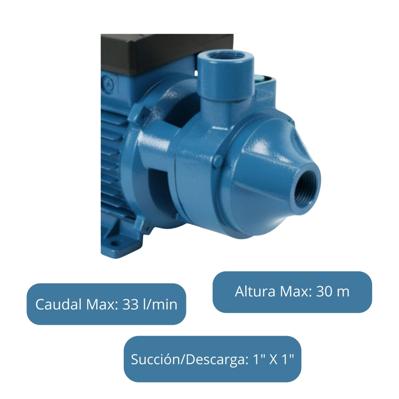 BOMBA DE AGUA PERIFÉRICA | PROPUMPS/EDR | QB60L | 0.5 HP | 33 L/MIN | 220V 50HZ - 2
