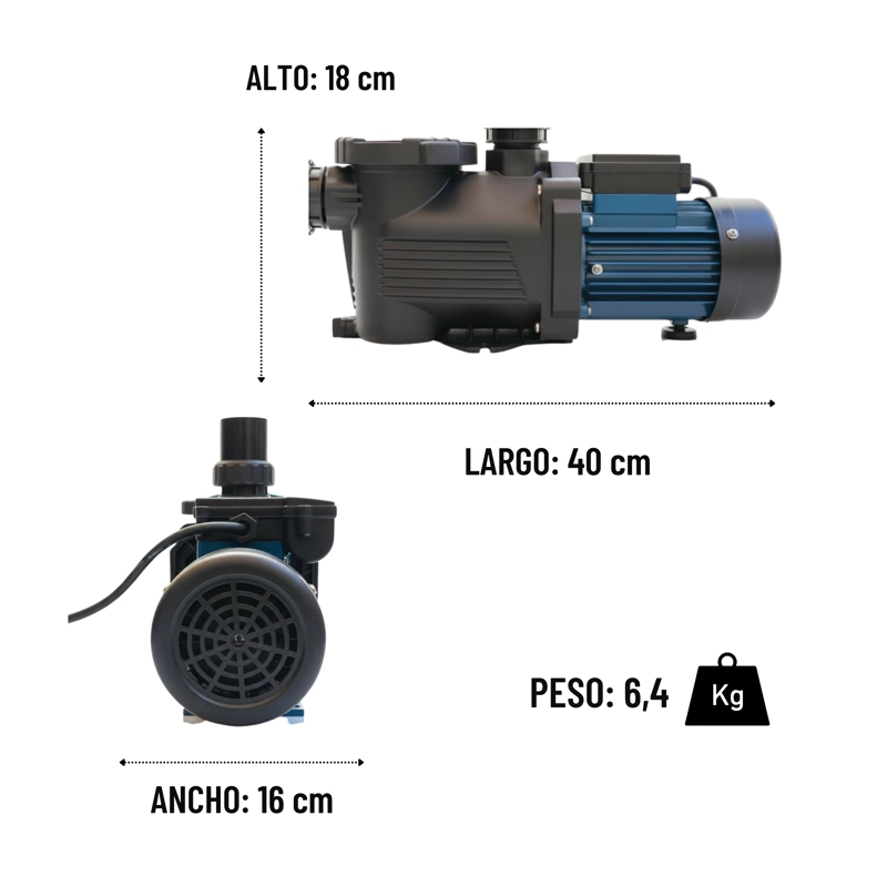 BOMBA PISCINA AQUASTRONG EKP850 1,1HP 220V 16,5M3/H - 6