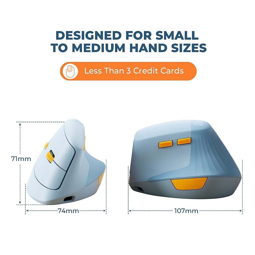 MOUSE ERGONOMICO RECARGABLE SEENDA MBD7 - 5