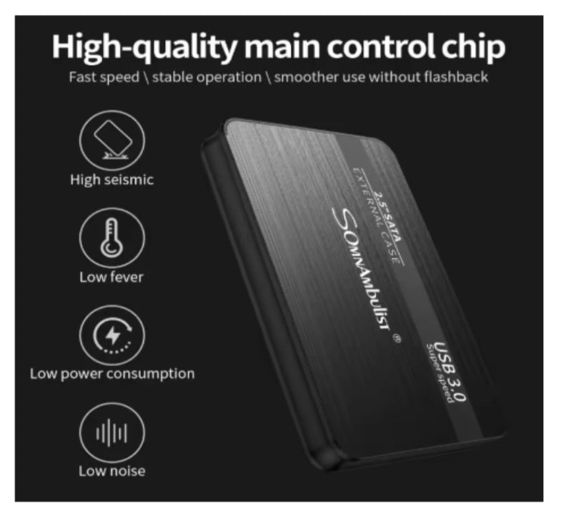 DISCO DURO EXTERNO 1TB PORTATIL SSD SOMNAMBULIST - 3
