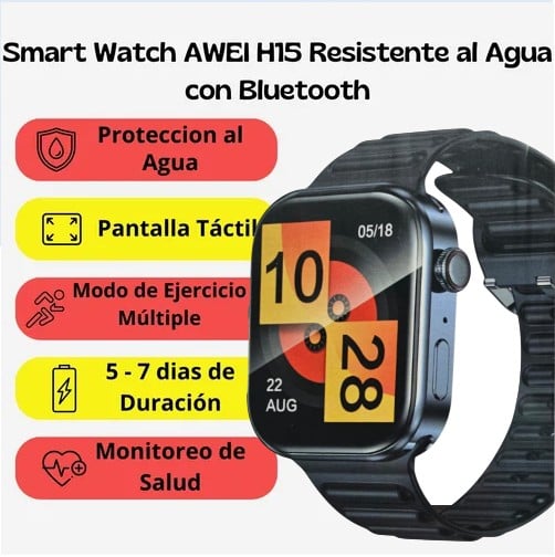 RELOJ INTELIGENTE SMARTWATCH AWEI H15 SPORT - 2