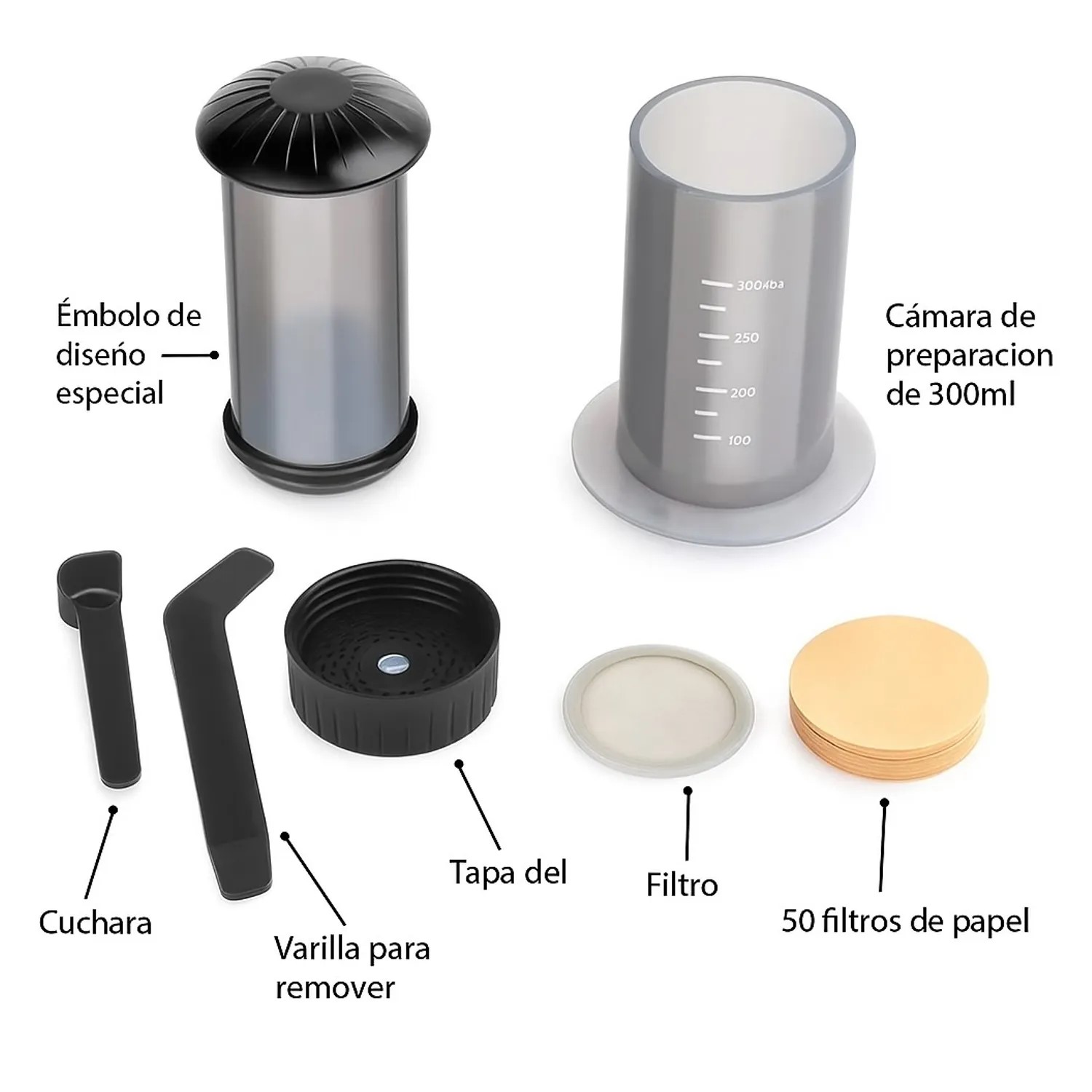 CAFETERA PORTATIL ICAFILAS PRESS COFFEE MAKER TIPO AEROPRESS - 2