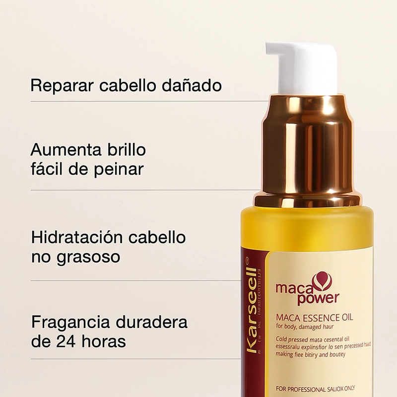 ACEITE CAPILAR KARSEELL CON ARGAN MACA POWER 50 ML - 4
