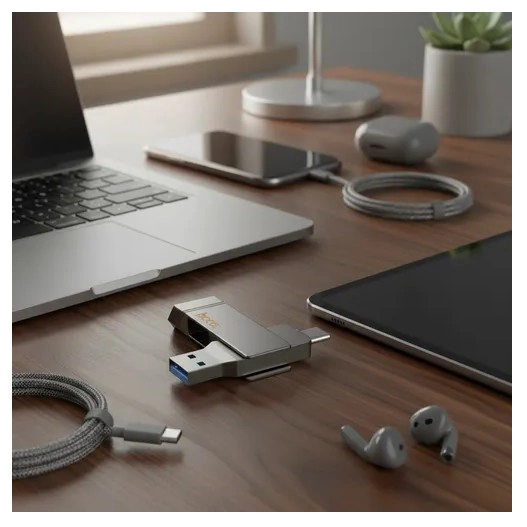 PENDRIVE DUAL TIPO C USB 3.2 HOCO UD15 128 GB METAL - 4