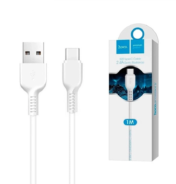 CABLE USB A C HOCO X20 1M BLANCO - 3