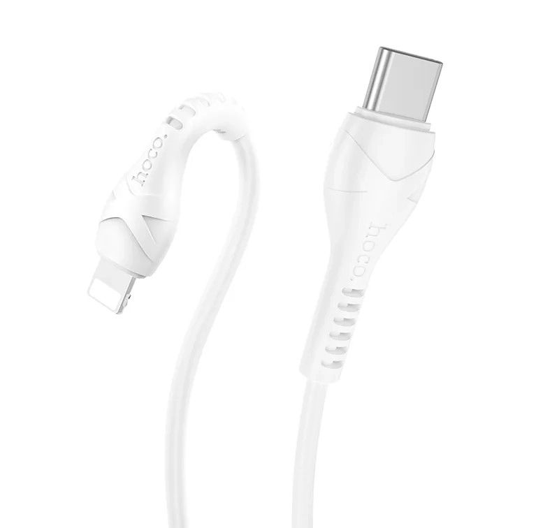 CABLE C A LIGHTNING HOCO X37 1M BLANCO - 1