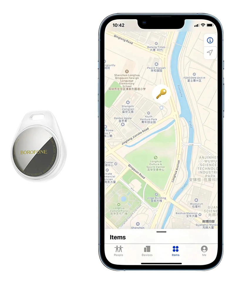 DISPOSITIVO INTELIGENTE ANTI PE RDIDA BOROFONE POD BC100 GPS COLOR BLANCO - 3