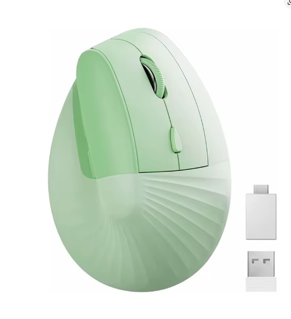 MOUSE ERGONOMICO RECARGABLE 2.4 VERDE - 2