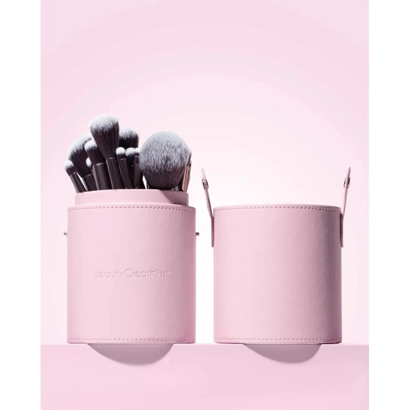 SET DE 24 BROCHAS CON ESTUCHE BEAUTY CREATIONS PETTY AND PERFECT ROSADA - 3