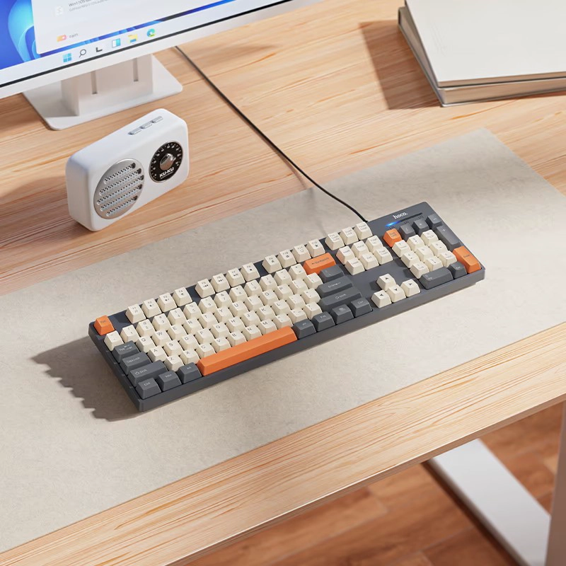 TECLADO ALAMBRICO USB CON RETROILUMINACION HOCO GM61 - 6