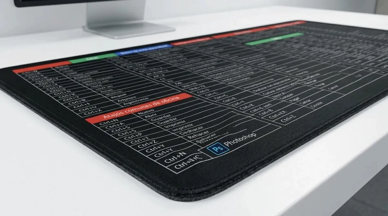 ALFOMBRILLA MOUSEPAD ATAJOS PARA EXCEL OFICINA - 2