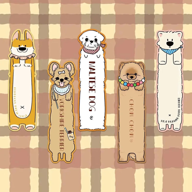 MARCADORES DE PAGINA SET DE 30 CON DISEÑO DE PERRITOS - 5