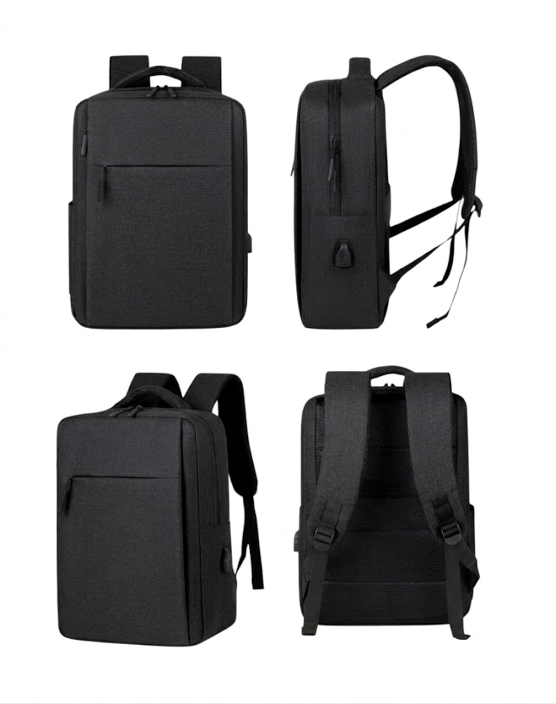 MOCHILA NOTEBOOK IMPERMEABLE PARA PORTATIL CON SALIDA USB - 6