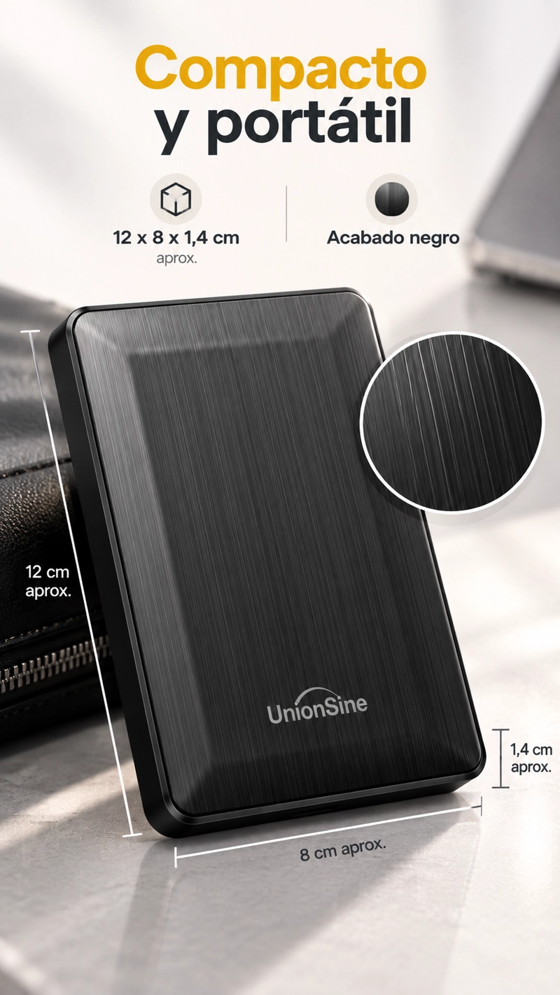 DISCO DURO EXTERNO UNIONSINE 250GB HDD USB 3.0 CABLE INCLUIDO - 9