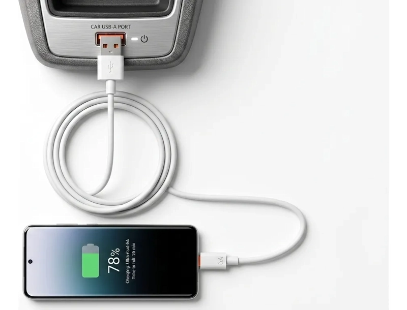 CABLE DE DATOS USB A C COLOR BLANCO - 3