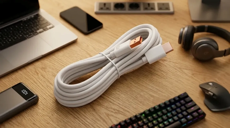 CABLE DE DATOS USB A C COLOR BLANCO - 7