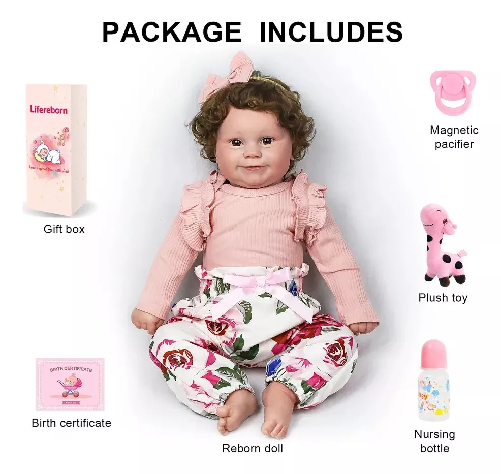 MUÑECA BEBÉ REBORN REALISTA DE SILICONA Y ALGODÓN - 5