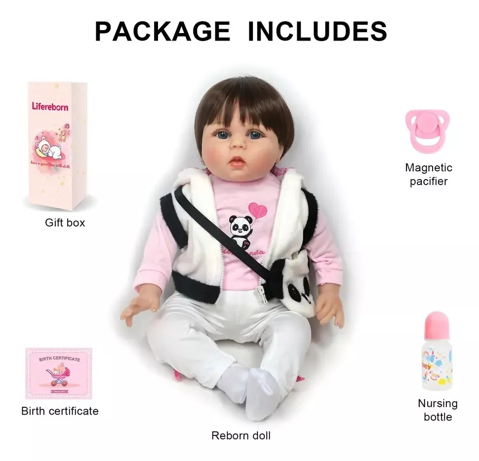 MUÑECA BEBÉ REBORN REALISTA DE SILICONA Y ALGODÓN - 5