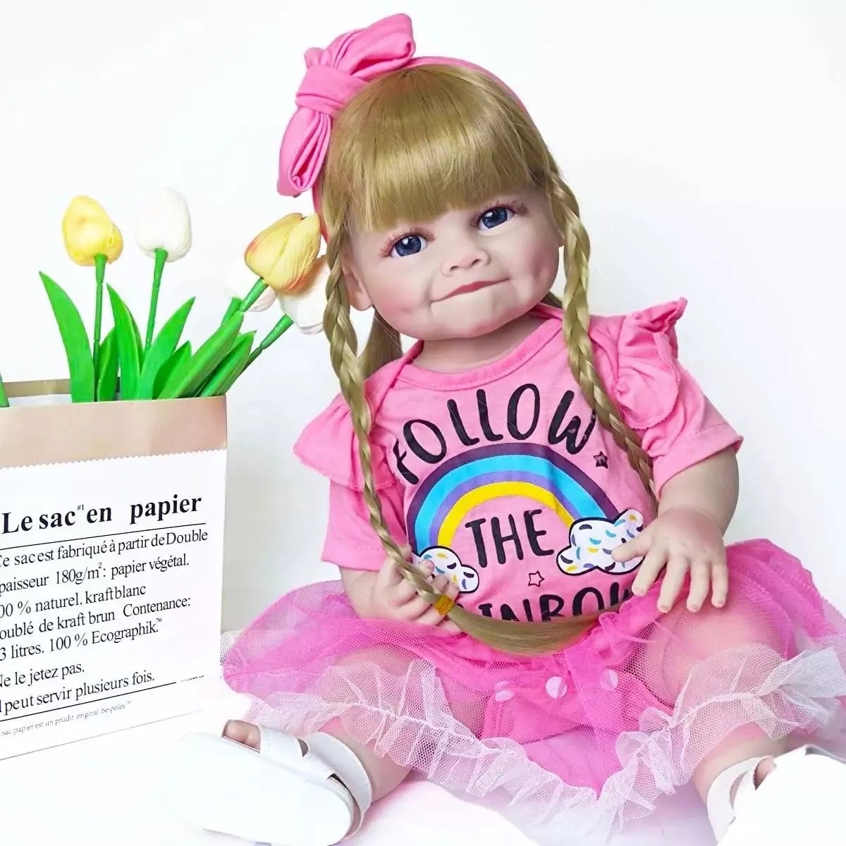 MUÑECA BEBÉ REBORN REALISTA CUERPO DE SILICONA - 3