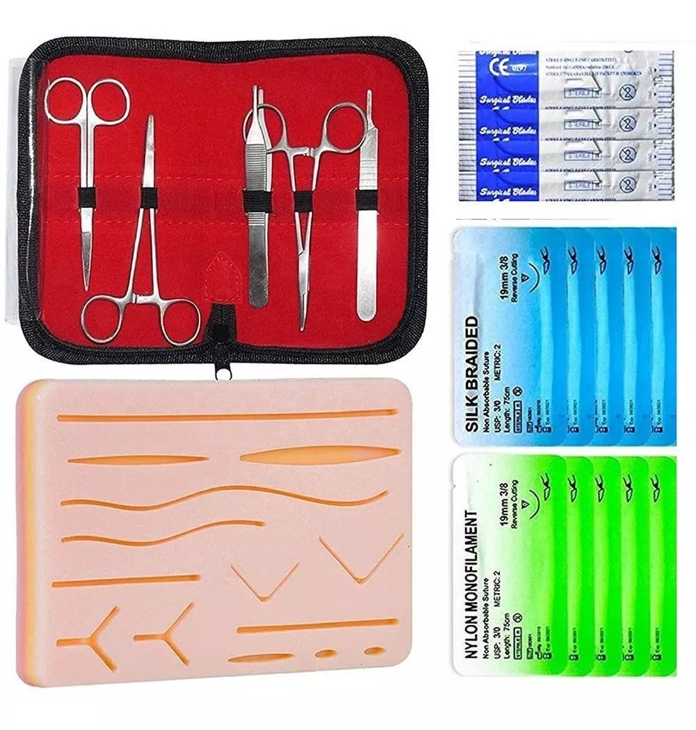 KIT DE PRÁCTICA DE SUTURA ENTRENAMIENTO ESTUDIANTE 25 PCS - 1