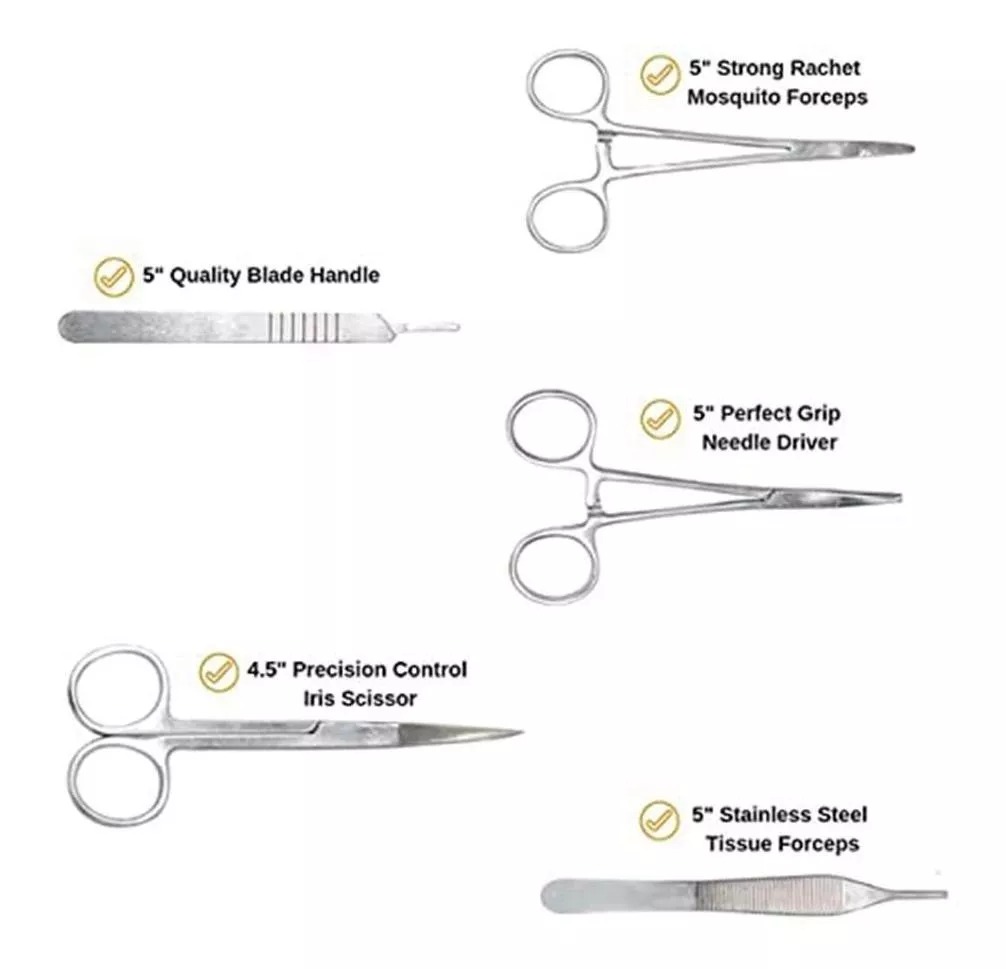 KIT DE PRÁCTICA DE SUTURA ENTRENAMIENTO ESTUDIANTE 25 PCS - 6