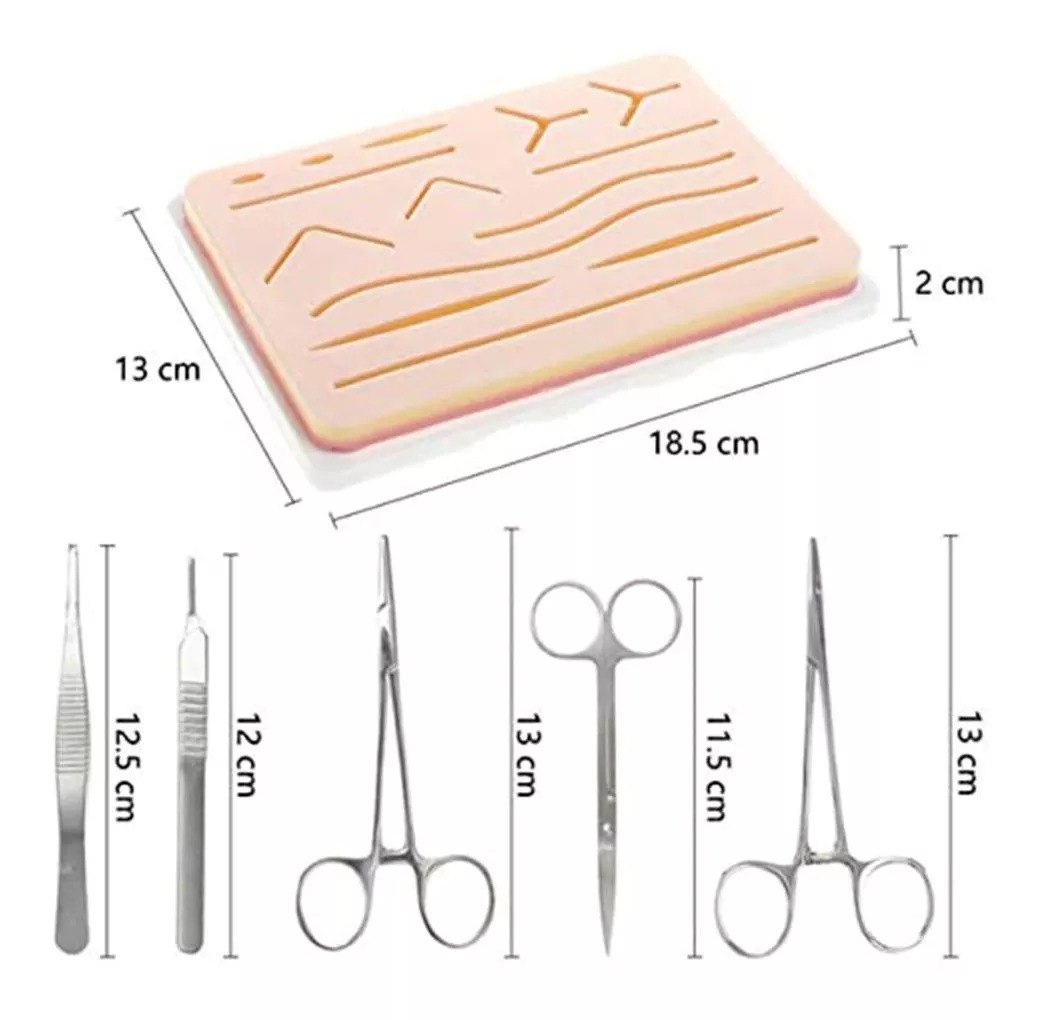 KIT DE PRÁCTICA DE SUTURA ENTRENAMIENTO ESTUDIANTE 25 PCS - 7