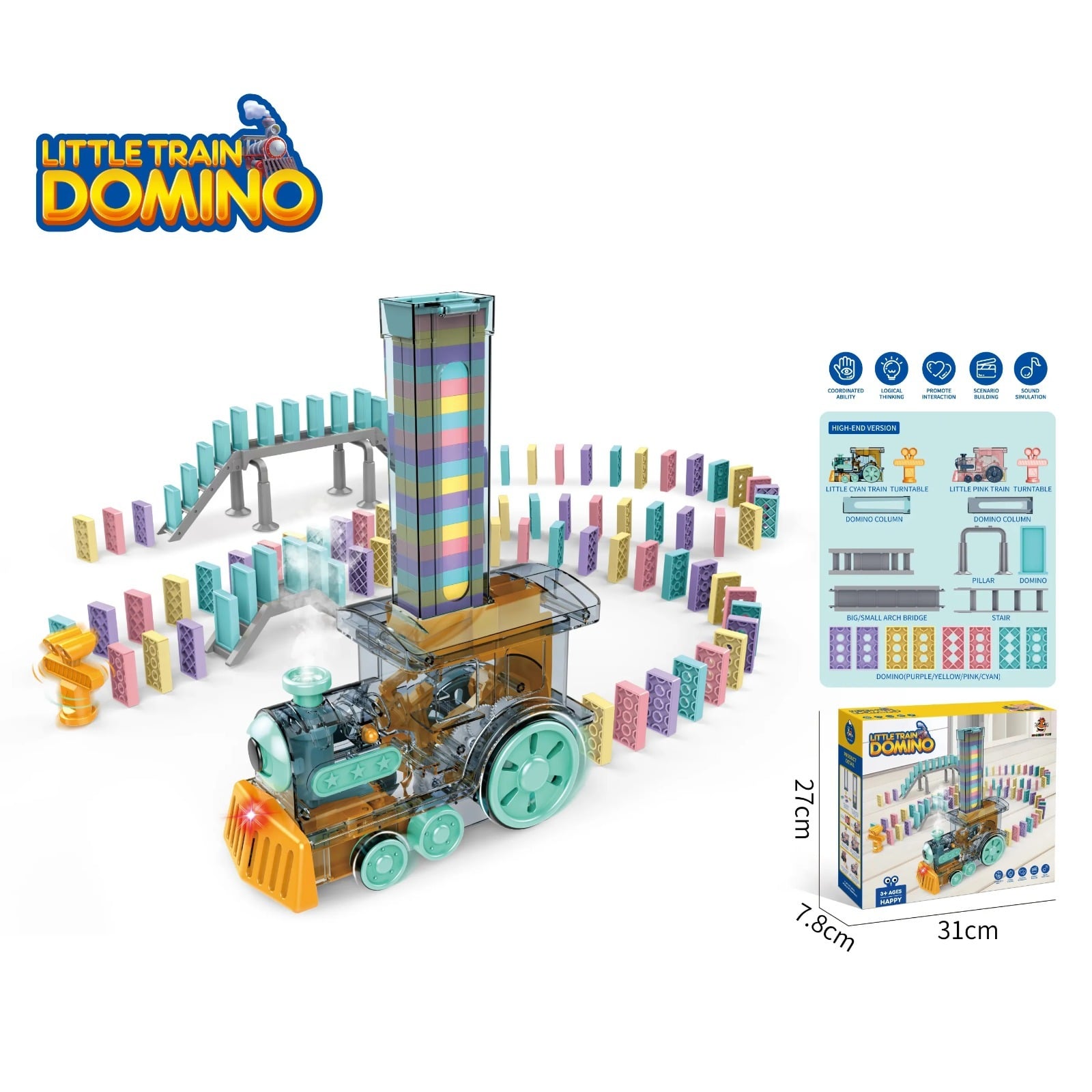 JUGUETE TRENCITO DOMINO DIDÁCTICO PARA BEBES - 1