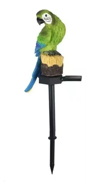LUZ SOLAR CON FORMA DE LORO, ESTACA DE JARDÍN, IMPERMEABLE - 1