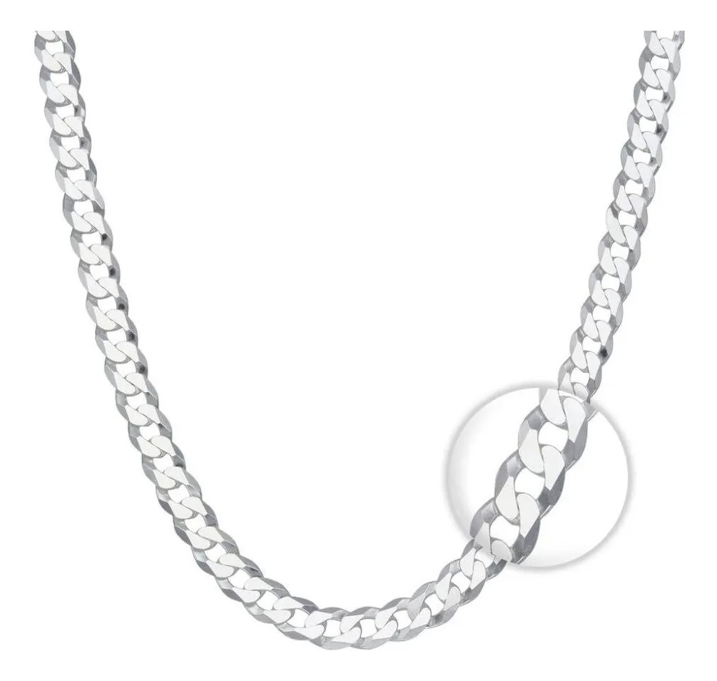 CADENA GRUMETE PLATA LEY 925 6MM LARGO 60 CM - 1