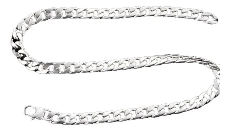 CADENA GRUMETE PLATA LEY 925 6MM LARGO 60 CM - 3