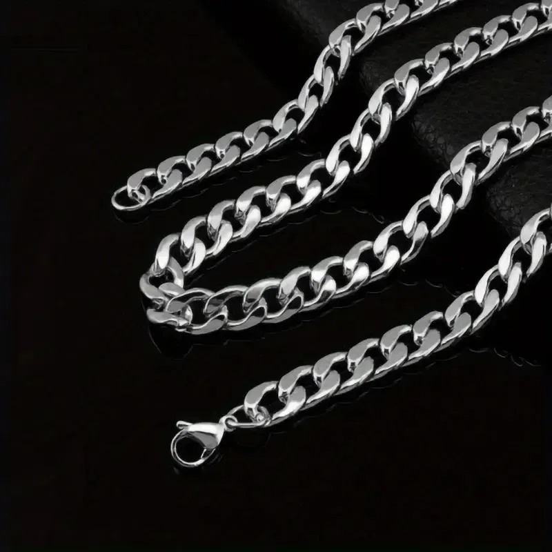 CADENA GRUMETE PLATA LEY 925 6MM LARGO 60 CM - 7