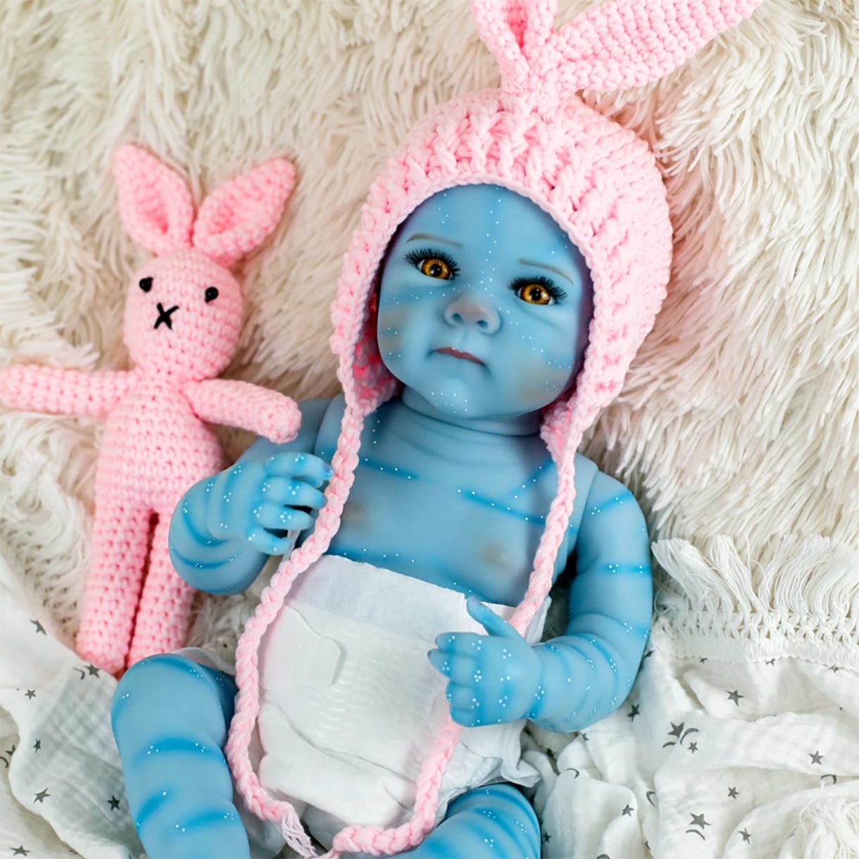 MUÑECA REBORN DE 50 CM, TONO DE PIEL AVATAR, NIÑA - 1