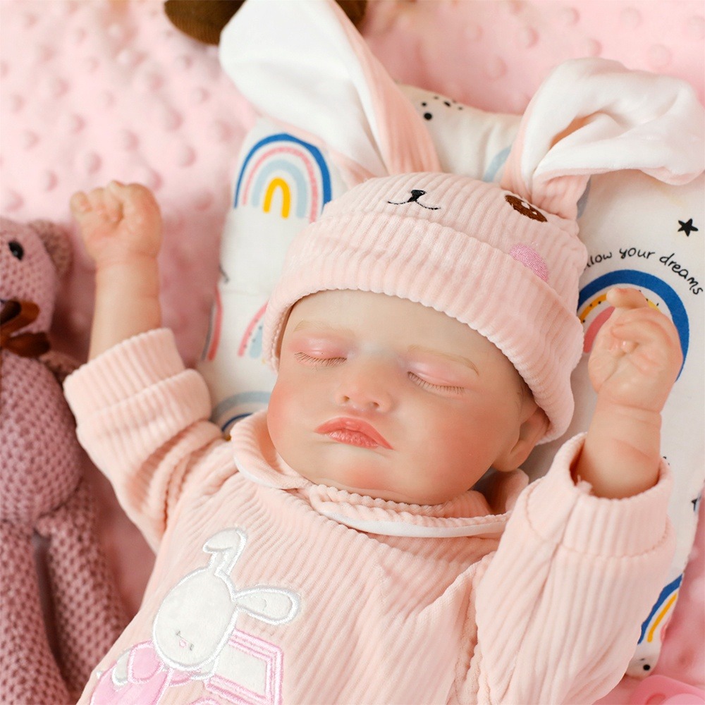 MUÑECA RESBORN CUERPO ENTERO SILICONA 48 CM LARGO - 3