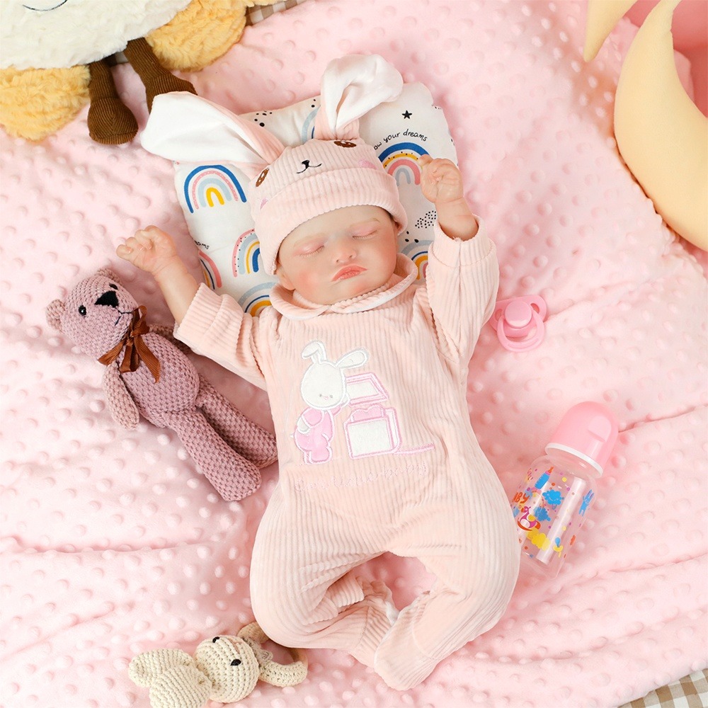 MUÑECA RESBORN CUERPO ENTERO SILICONA 48 CM LARGO - 4