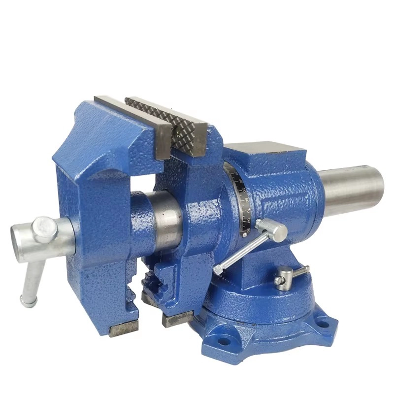 TORNILLO DE BANCO MECANICO 4 ''GIRATORIO 360° AGARRE REDONDO - 1