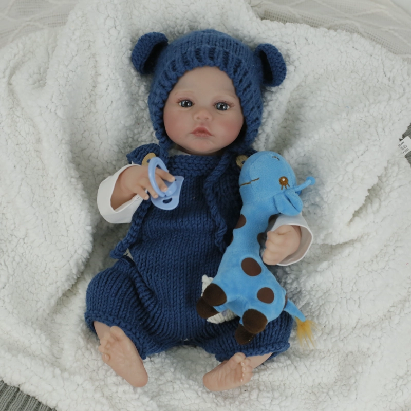 MUÑECO REBORN DE 48 CM CUERPO DE SILICONA COMPLETO NIÑO. - 1