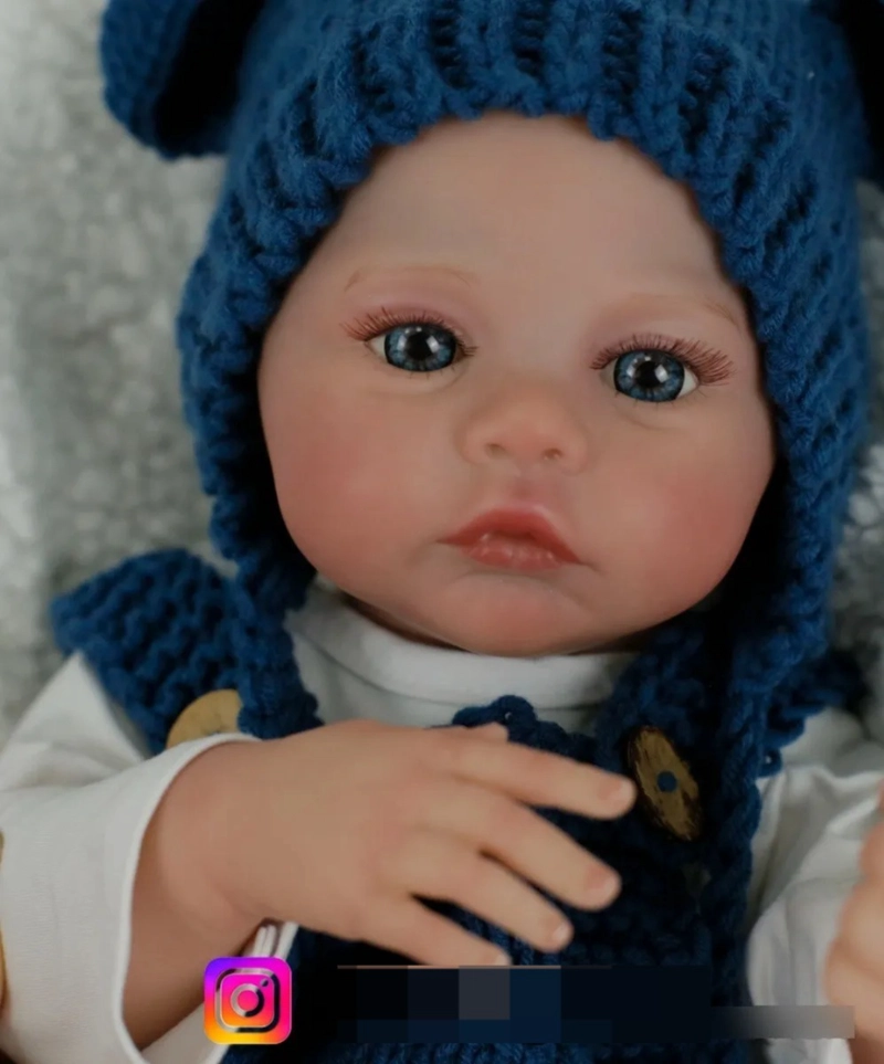 MUÑECO REBORN DE 48 CM CUERPO DE SILICONA COMPLETO NIÑO. - 2