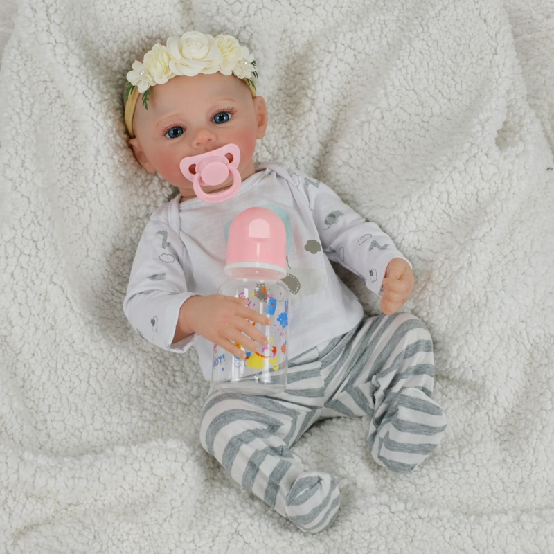 MUÑECA BEBE  REBORN SILICONA NIÑA 48 CM - 1
