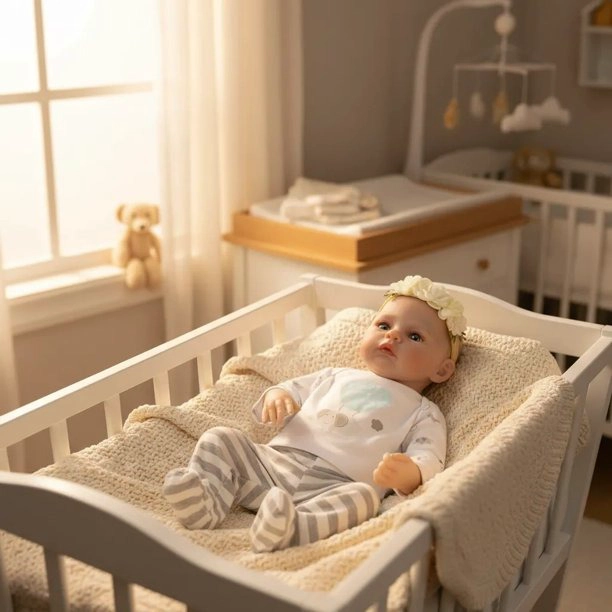 MUÑECA BEBE  REBORN SILICONA NIÑA 48 CM - 4