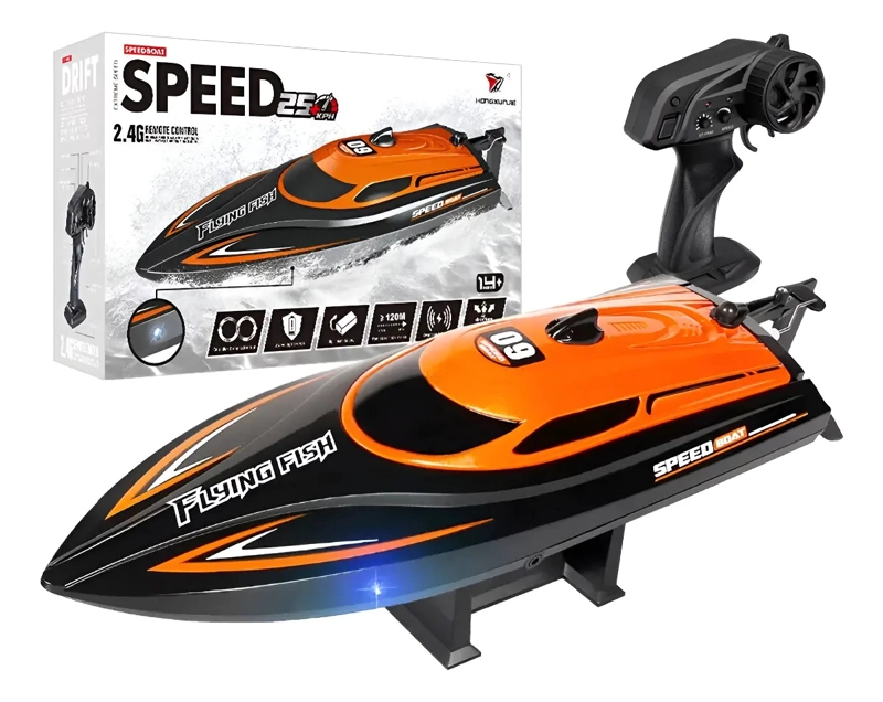 LANCHA GRANDE RAPIDA VELOCIDAD 15 KM/H CONTROL REMOTO - 1