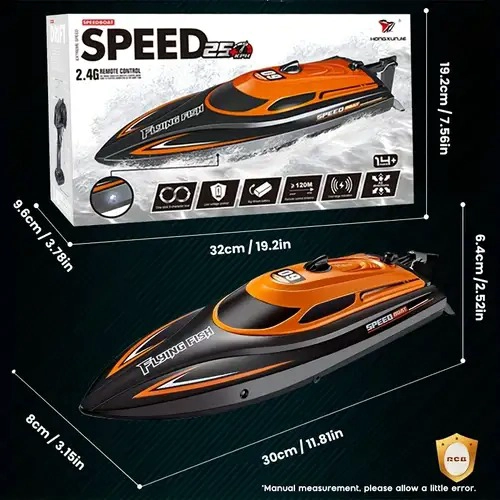 LANCHA GRANDE RAPIDA VELOCIDAD 15 KM/H CONTROL REMOTO - 2