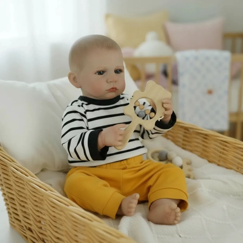 MUÑECO BEBE  RESBORN REALISTA 48 CM SILICONA COMPLETA. - 3