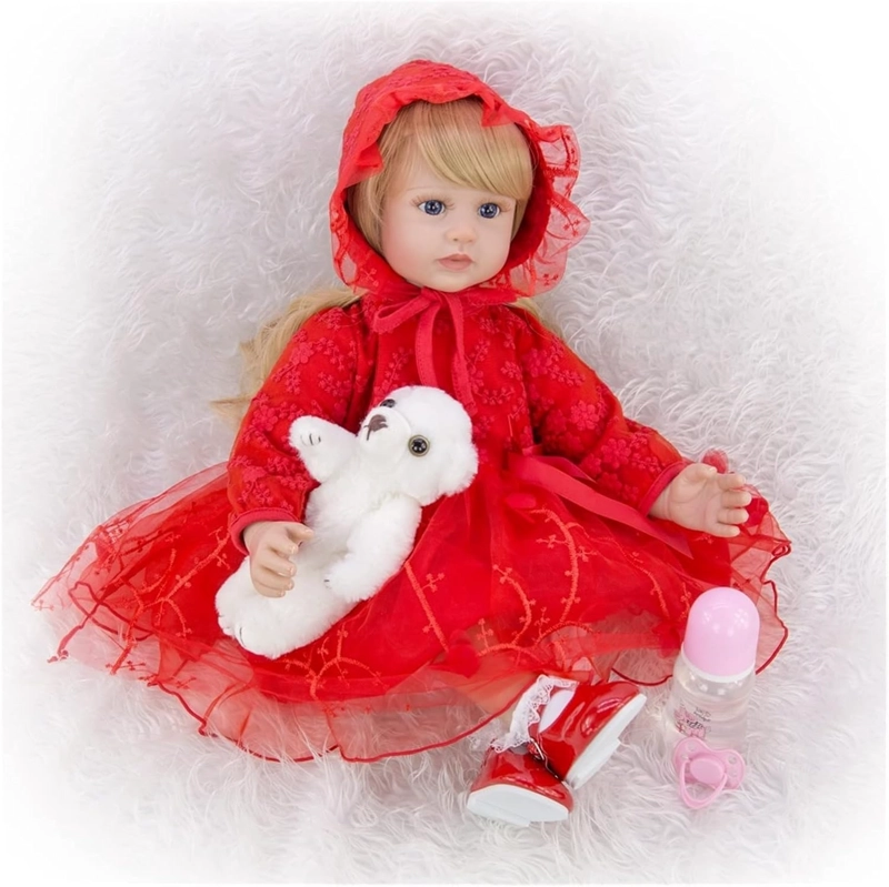 MUÑECA BEBE  REBORN REALISTA DE SILICONA 55 CM - 5