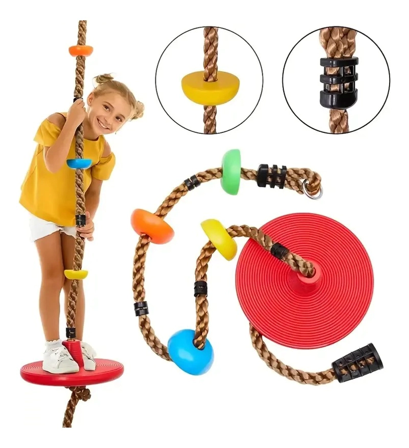 COLUMPIO MECEDOR CUERDA ESCALADA MULTICOLOR NIÑOS - 2