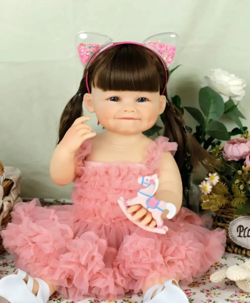 BEBE  REBORN 55CM CUERPO COMPLETO DE SILICONA - 4