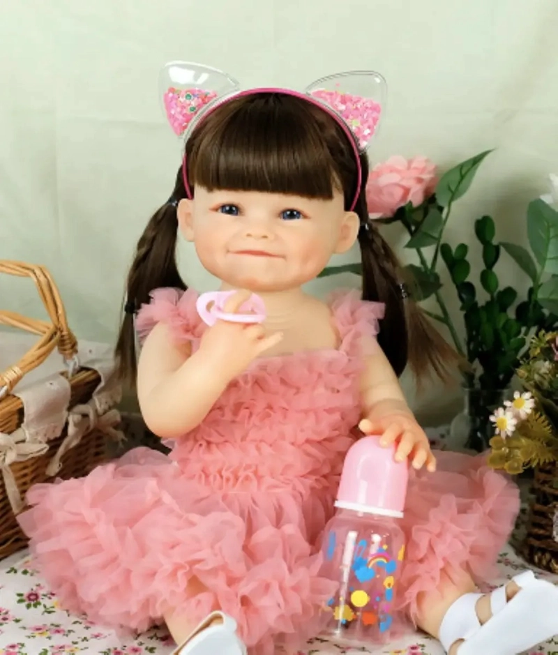BEBE  REBORN 55CM CUERPO COMPLETO DE SILICONA - 5